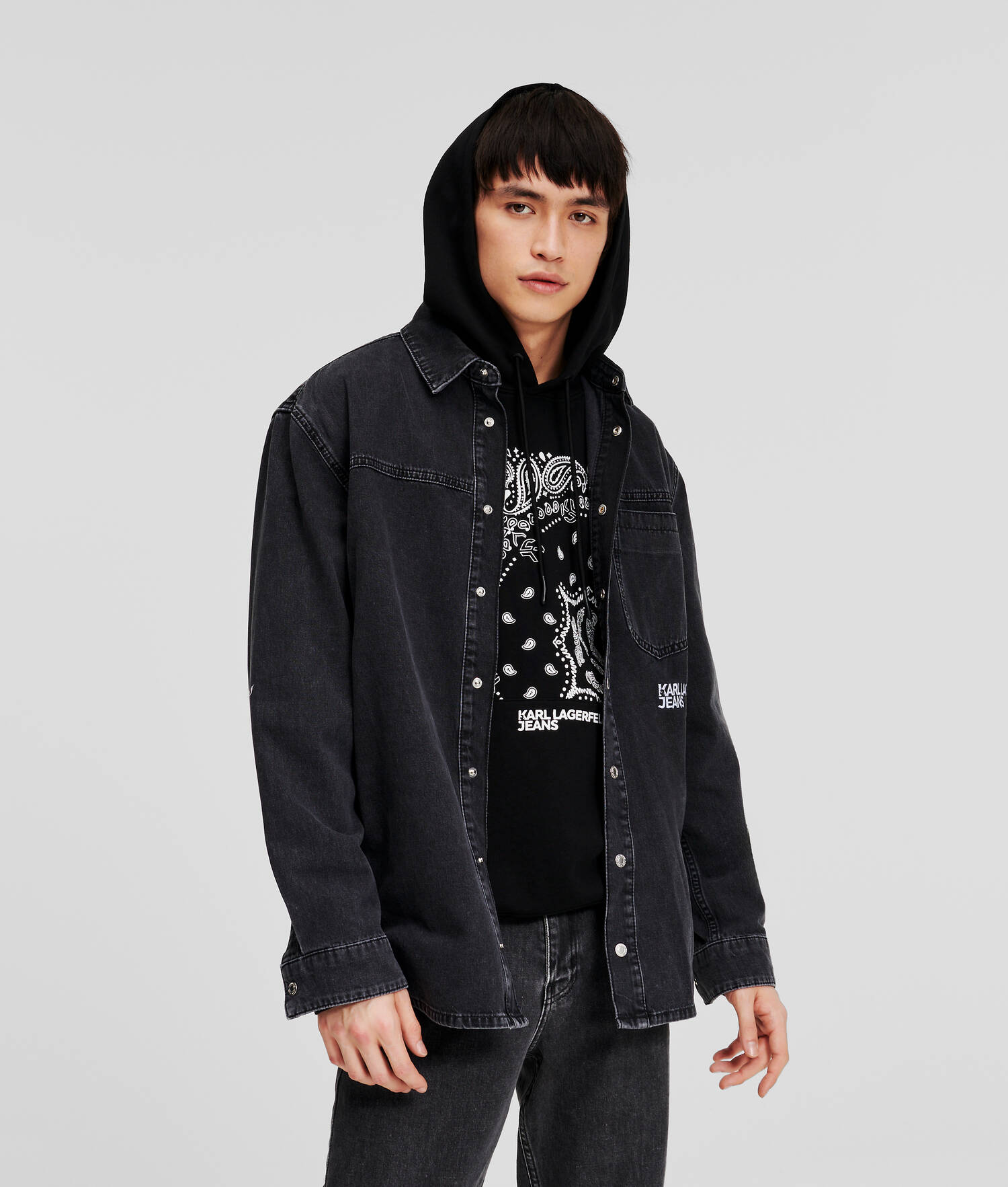 CHEMISE EN JEAN COUPE DROITE CLASSIQUE KLJ