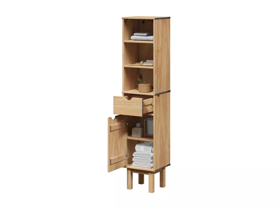 Armoire de salle de bain OTTA 35x30x159 cm bois massif de pin