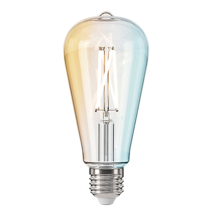 Ampoule LED connectée Myko E27 Edison à filament 806lm=60W variation de blancs Jacobsen transparent