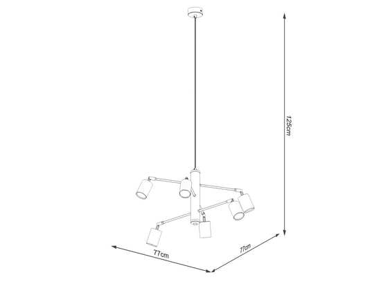 SOLLUX LIGHTING - Lustre lemmi 6 blanc