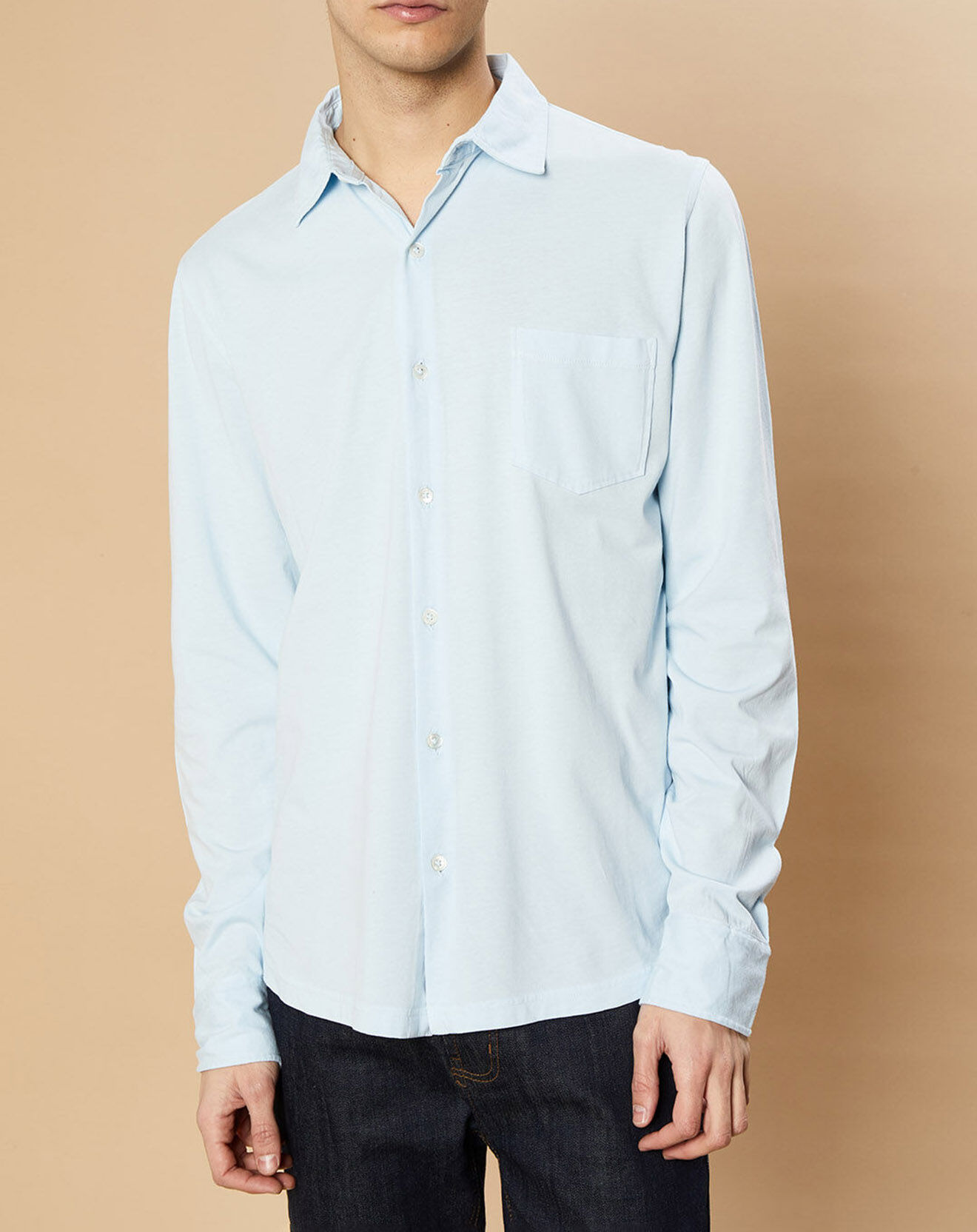 Hartford Chemise en Jersey bleu ciel