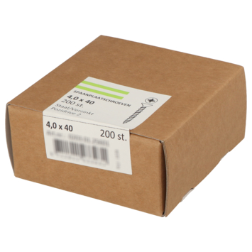 Universeelschroef platkop verzinkt 4.0x40 mm 200 stuks