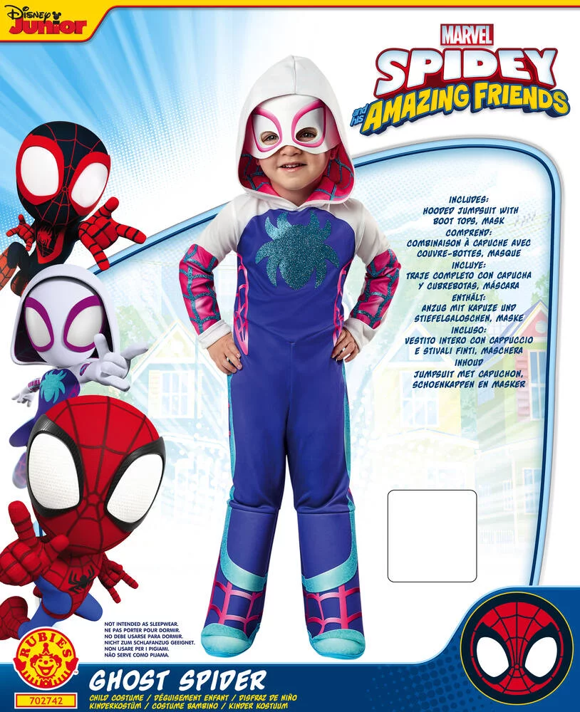 SPIDEY - DEGUISEMENT GHOST SPIDER TAILLE 3-4 ANS