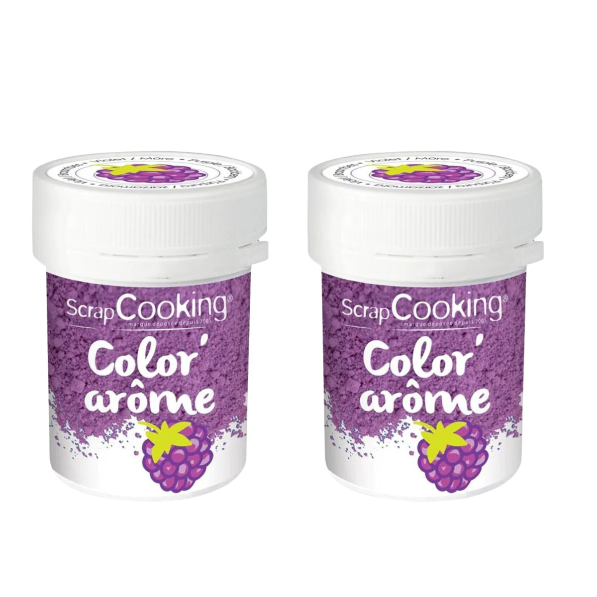Colorant alimentaire violet arôme mûre 20 g Scrapcooking