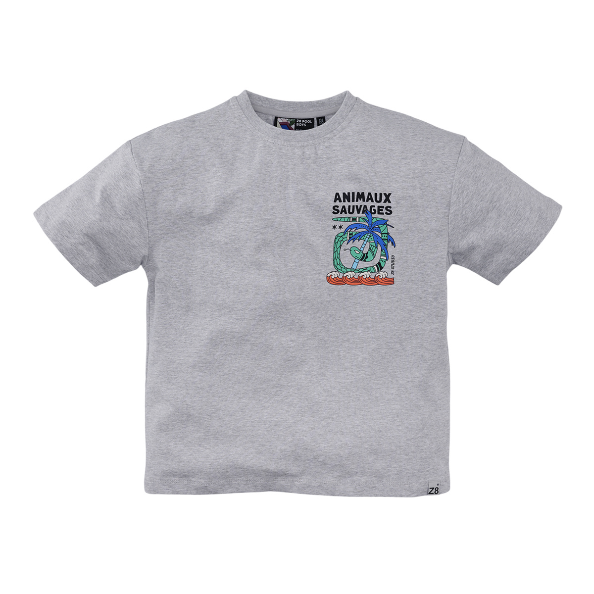 Z8 kids Z8 kids shirt Rix grey melange