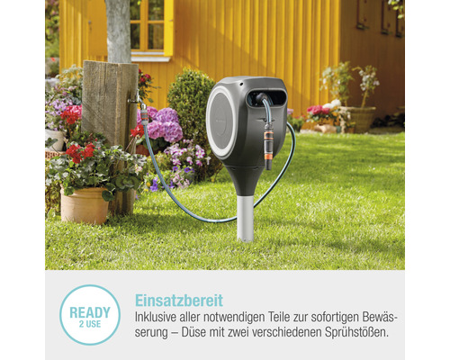 GARDENA RollUp M tuinslangbox inclusief 20 m slang, 360° draaibaar en RollControl-technologie