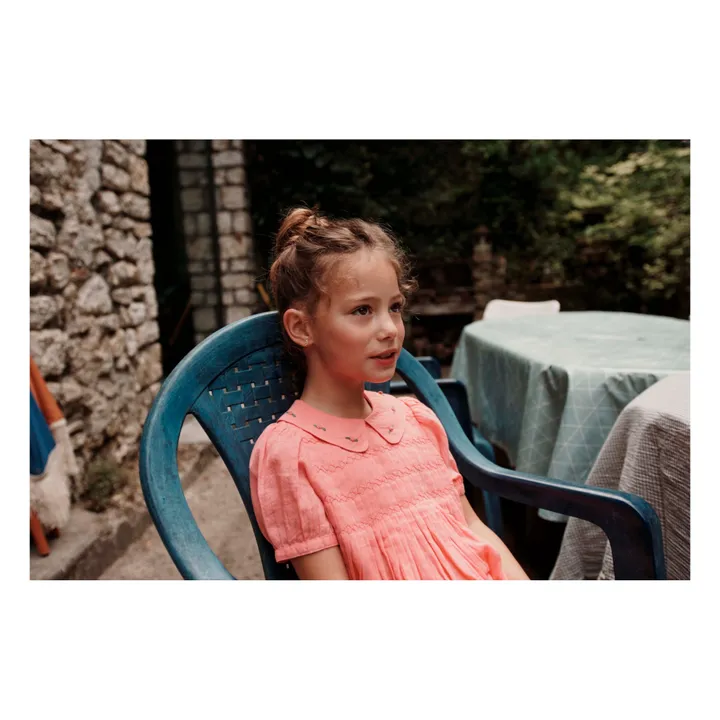 Emile et Ida Blouse Smockée Brodée | Rose