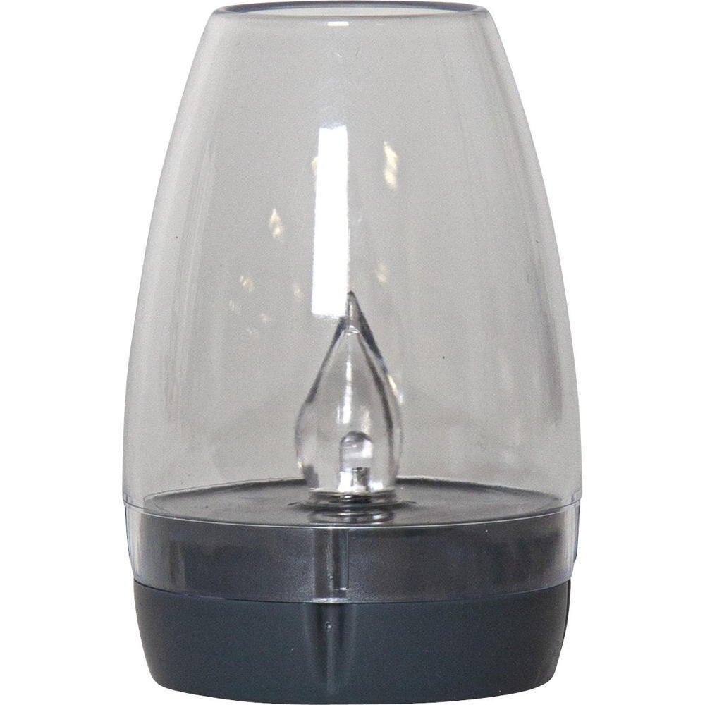 Tropea LED Solar Kaars in Zwart en Transparant 2x 0,06W IP44 met Schemersensor