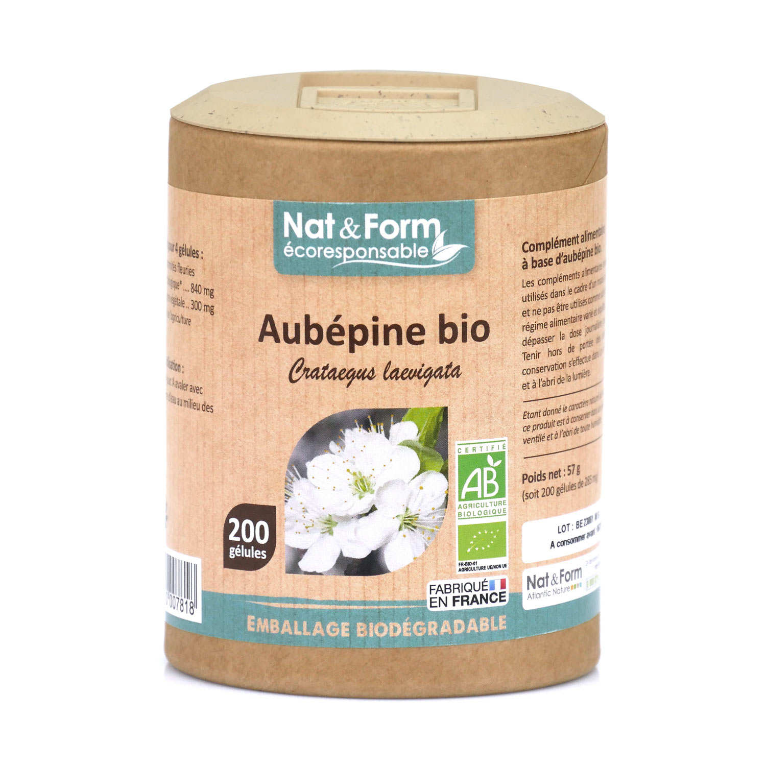 Aubépine bio - 200 gélules de 285mg