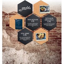 Ardoise & tableau en liège SILHOUETTE 'Hexagon'