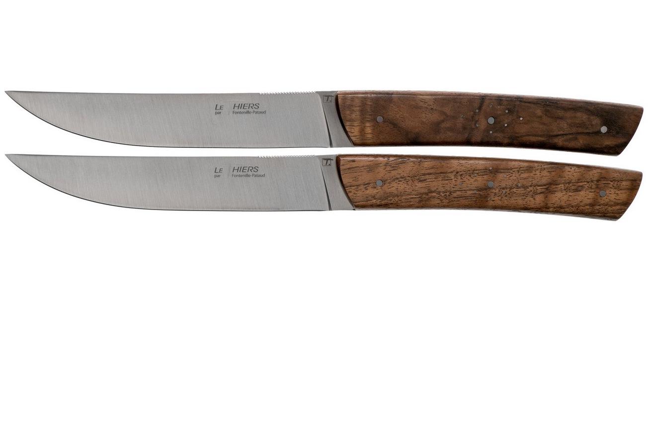 Fontenille Pataud Le Thiers 2dlg steakmessenset walnoothout burl, TR2TNO
