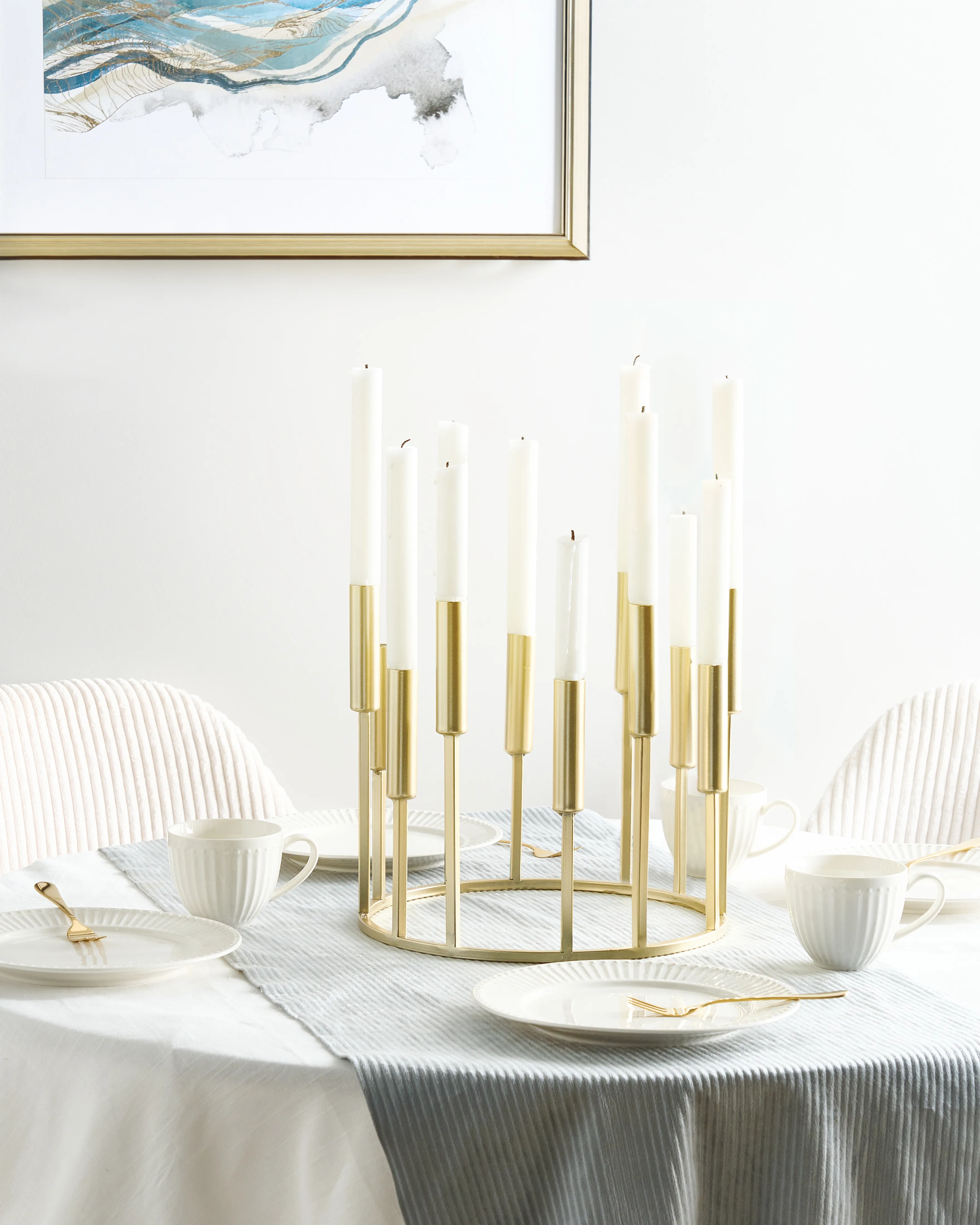 Kaarshouder TRAFARIA Metaal 26 cm Goud