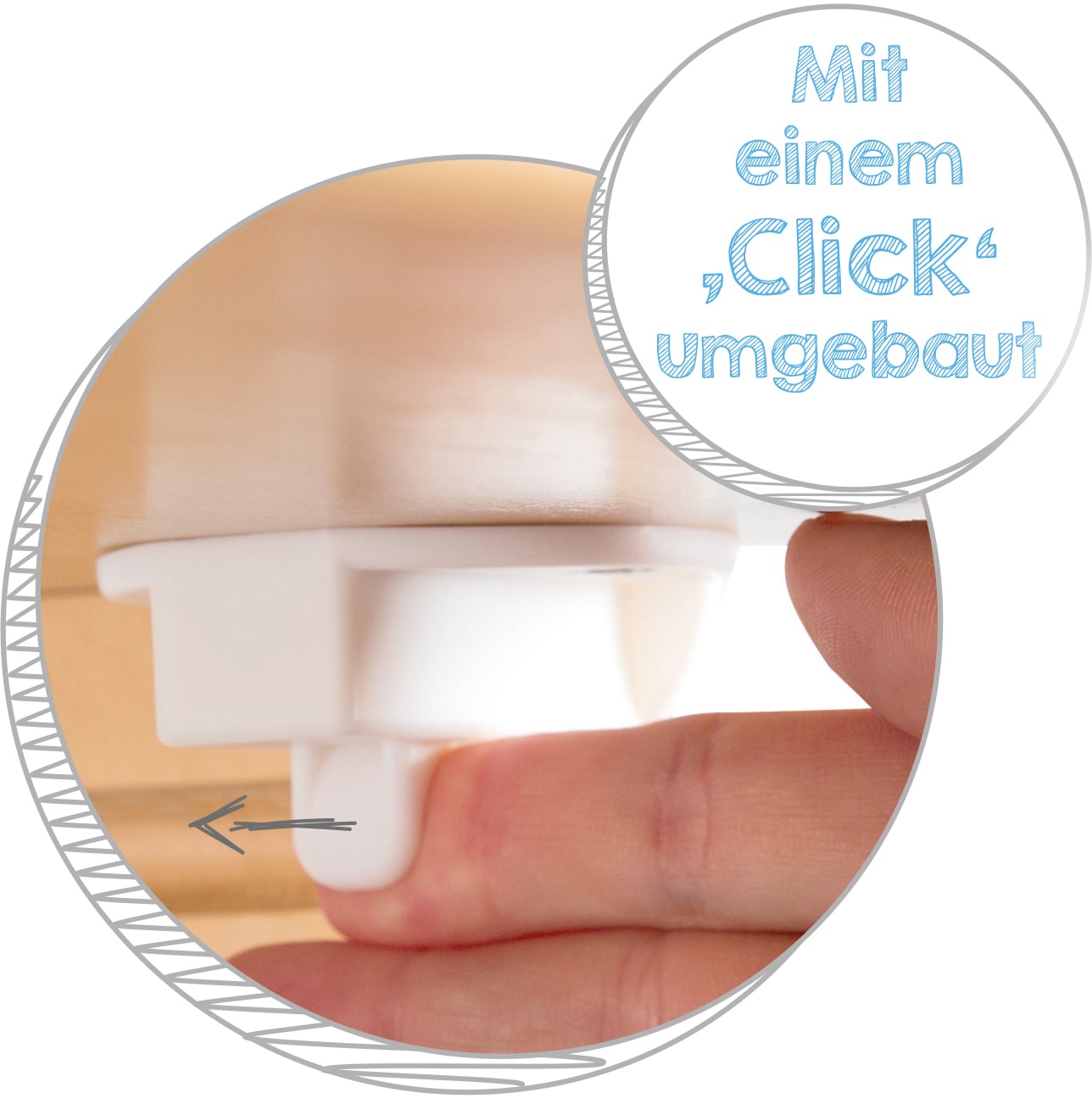 roba® Hochstuhl »Treppenhochstuhl Sit Up Click & Fun, taupe« () aus Holz