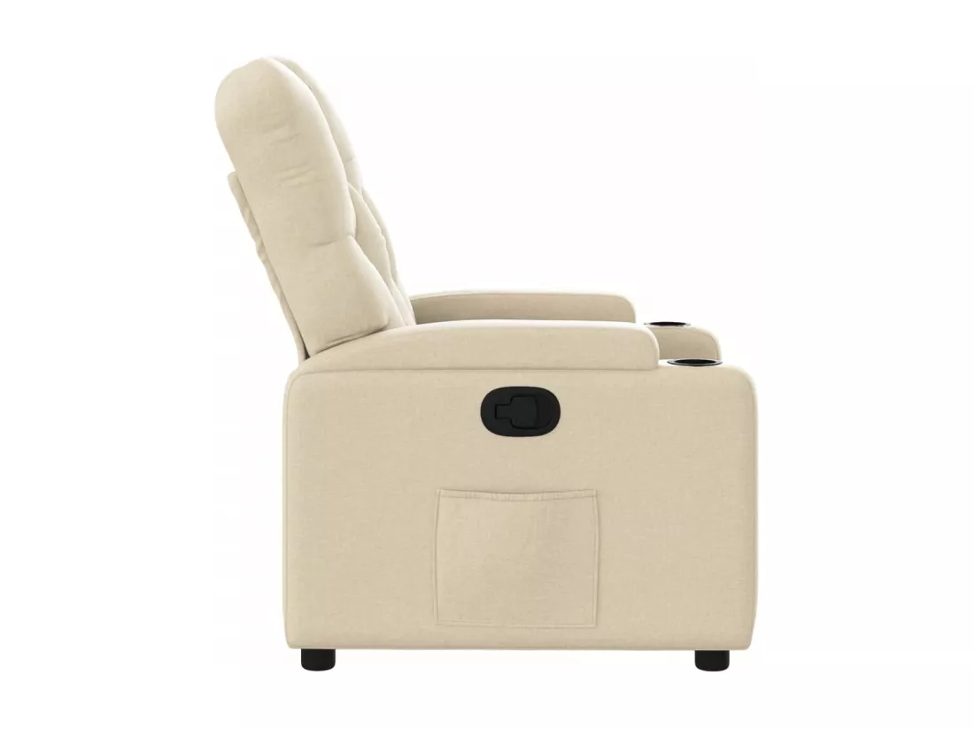 Fauteuil inclinable Crème Tissu