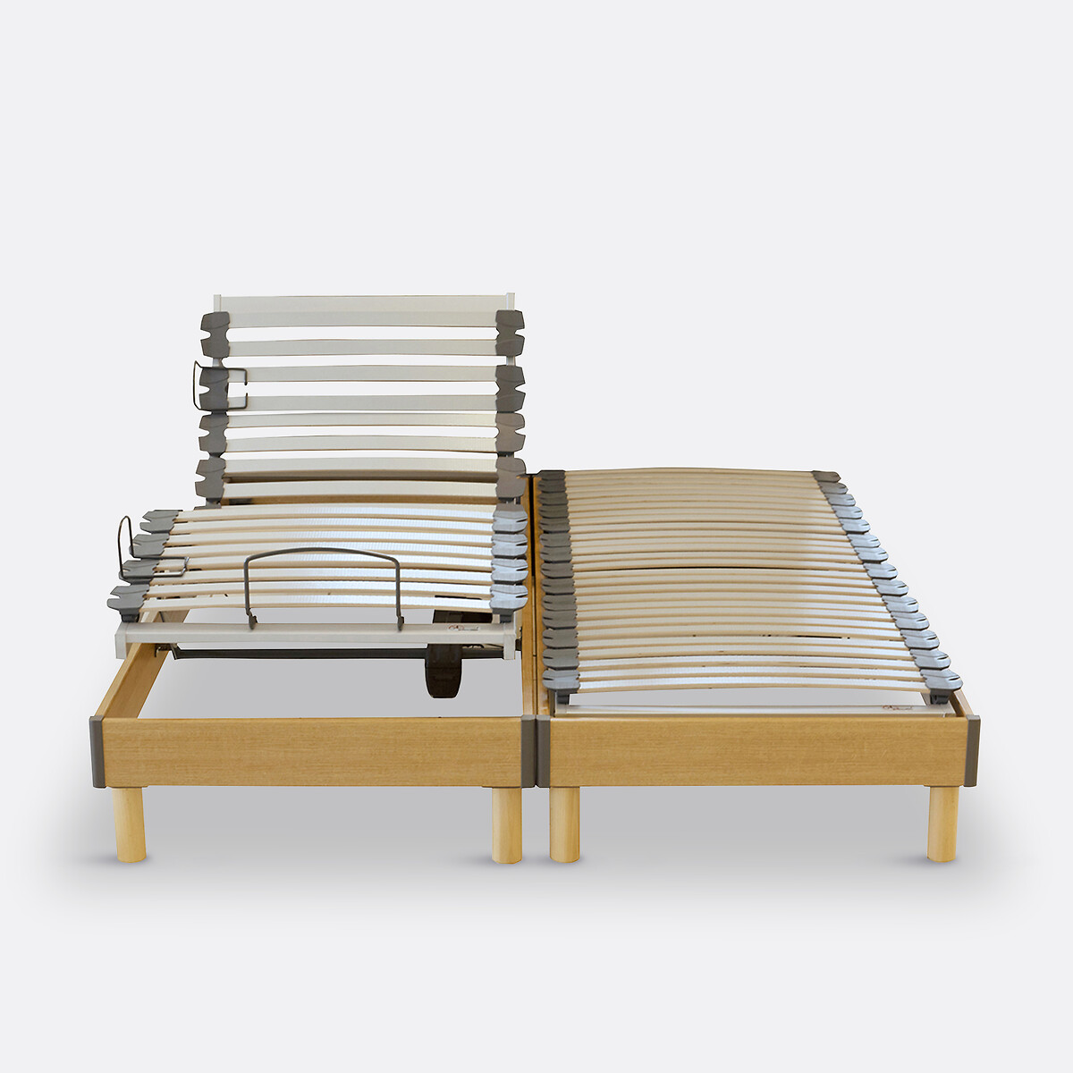 LA REDOUTE INTERIEURS<br>Cama elétrica com estrado de ripas de madeira