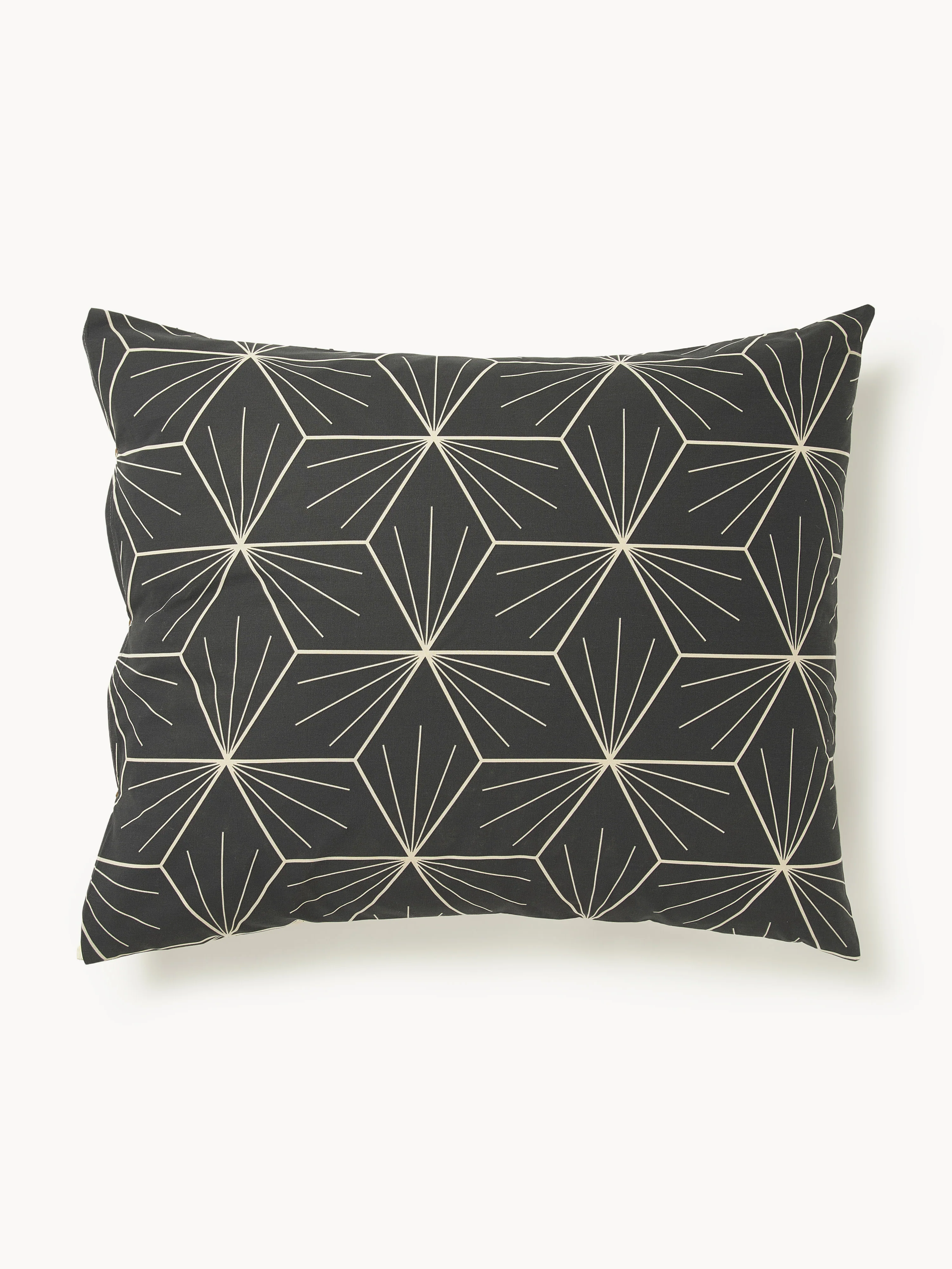 Omkeerbare kussenhoes Ilda met geometrische print