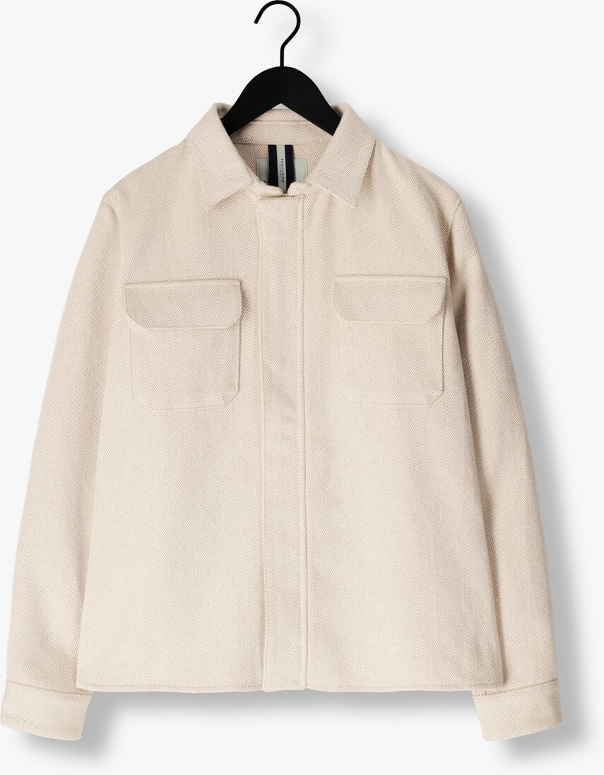 ecru profuomo overshirt overshirt zip herringbone