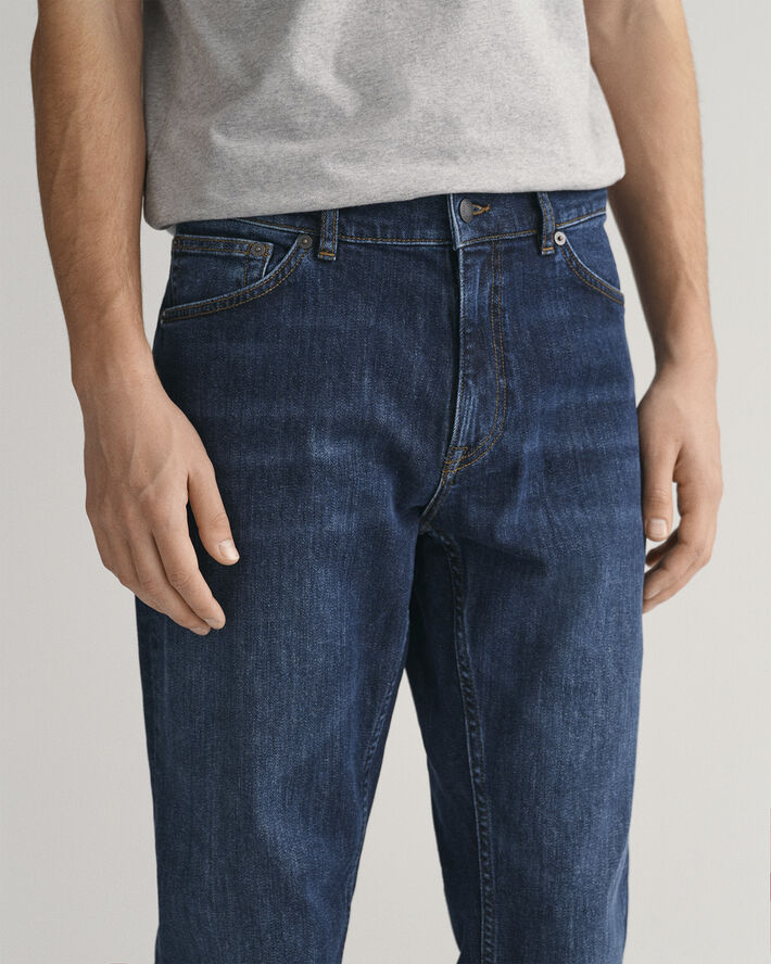 Gant REGULAR GANT JEANS Dark blue worn in