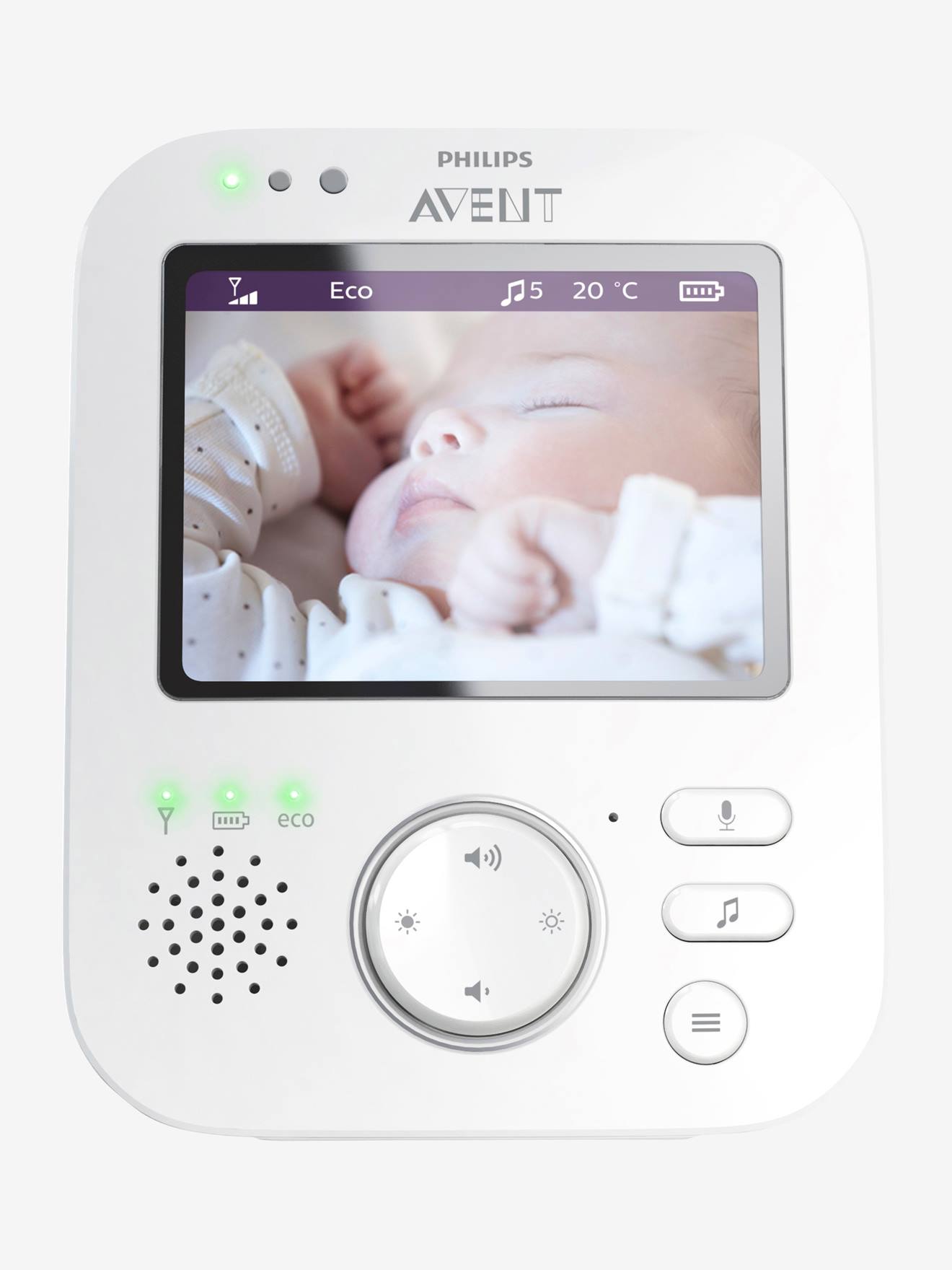 Monitor de vídeo digital para bebês Philips AVENT FHSS SCD845, tamanho médio, azul liso.