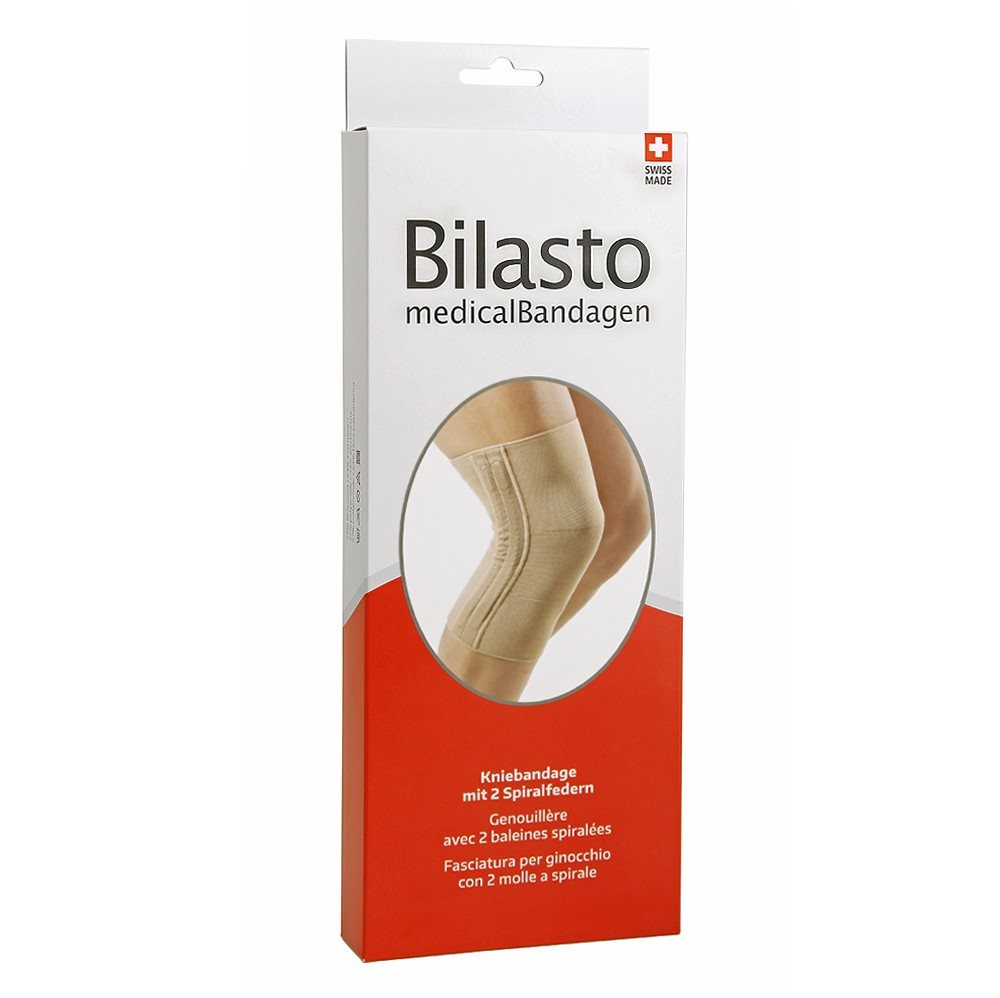 BILASTO Kniebandage mit Spiralfedern M beige 1 Stk