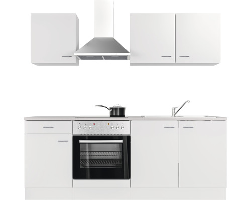 Flex Well keukenblok met apparatuur Wito 210 cm wit mat gedemonteerd omkeerbaar uitvoering 00011898