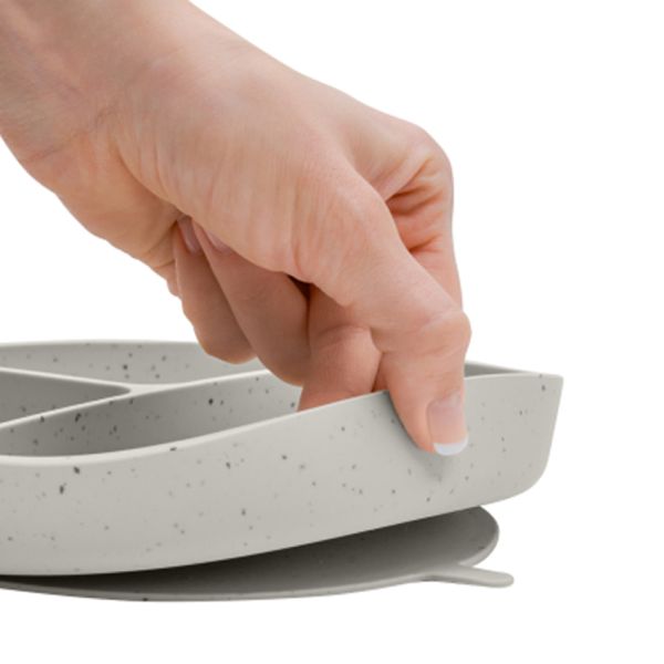 Kikkaboo Bord Met Vakken - Platina Siliconen