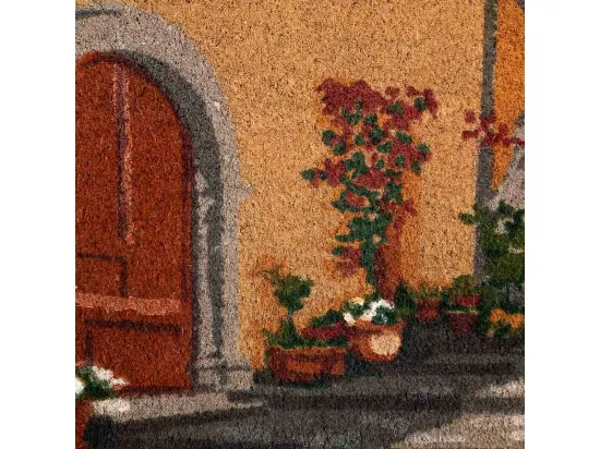 Tapis d'entrée en PVC imprimé gris 45x75