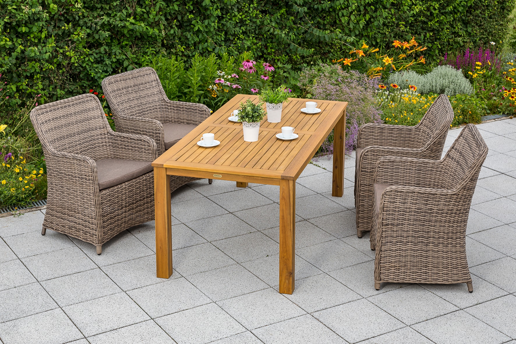 Merxx Riviera Set 9tlg. Tisch 185x90 cm