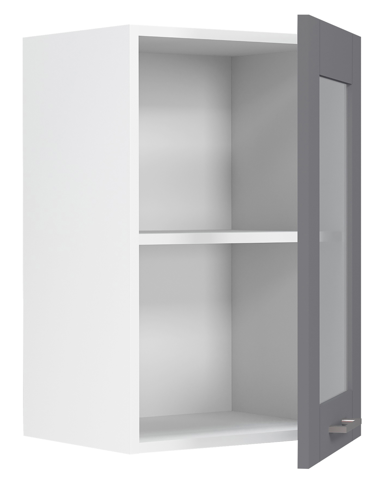 Glas-Hängeschrank COLURA - weiß-anthrazit - 40 cm