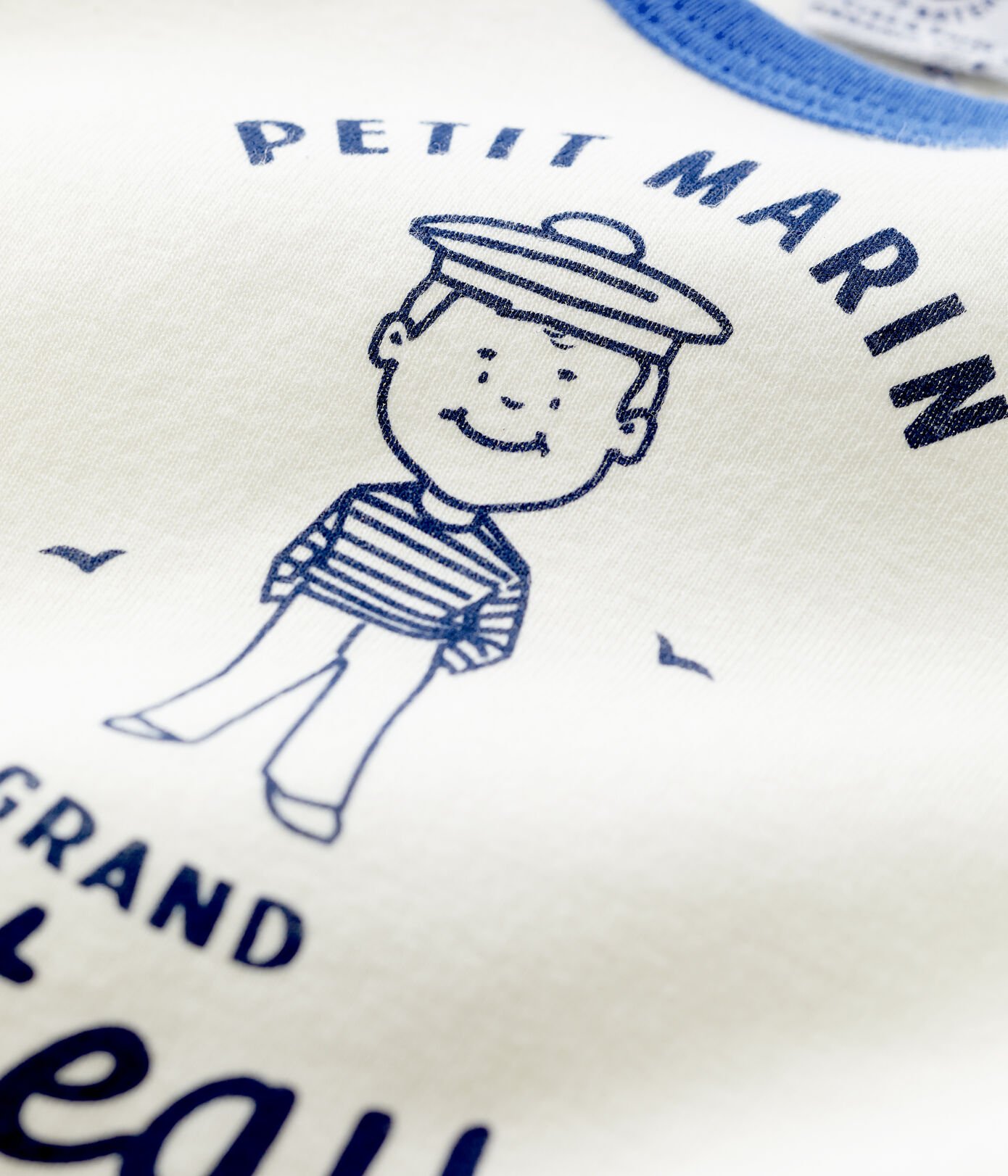Tee-shirt manches courtes à motif marin en coton bébé