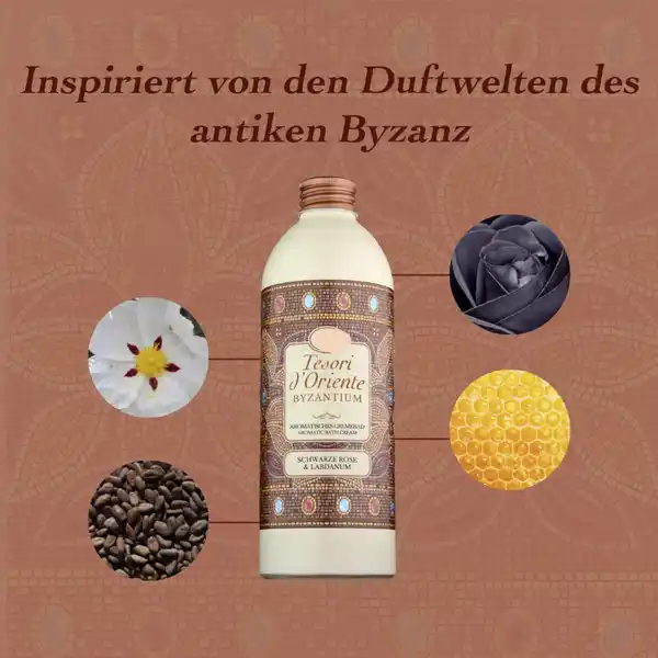 Aromatisches Cremebad Byzantium Schwarze Rose & Labdanum