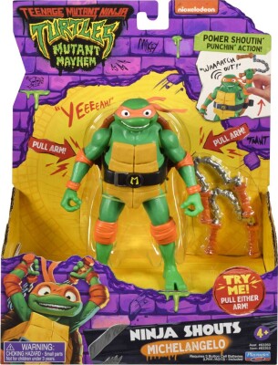 Ninja Turtles Figur - Michelangelo Med Lyd - Mutant Mayhem - 14 CM