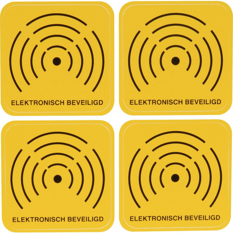 Sticker elektronisch beveiligd 5x5cm*