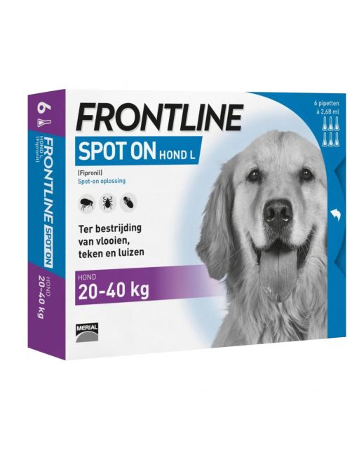 Frontline Spot On 3 Large Hond Large - Anti vlooien en tekenmiddel