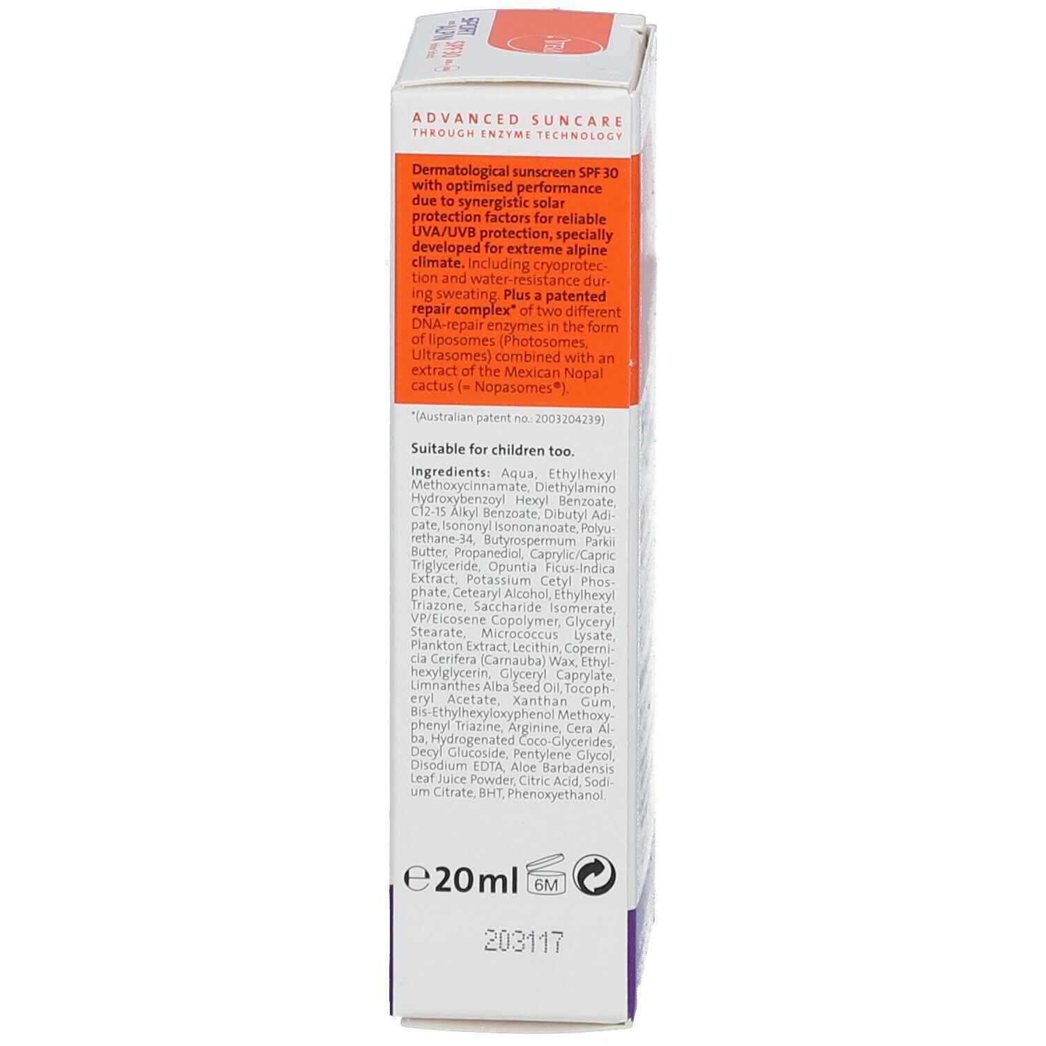 ATEIA® Sport & Alpin LSF 30