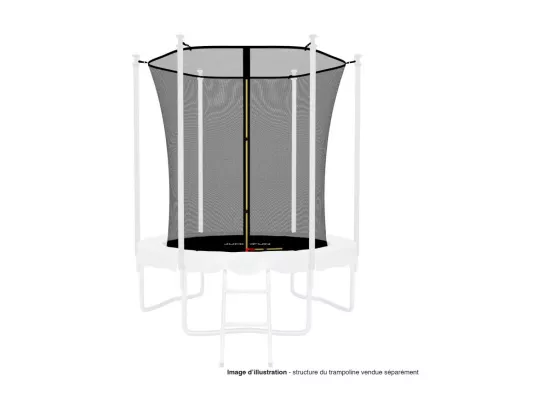Filet intérieur de sécurité pour trampoline avec bouchons hauts de perches et ficelle : ø 6Ft/ 185 cm, 6 Perches