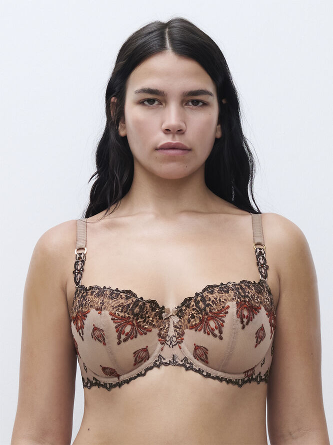 Chantelle Champs Elysées Half-Cup Balcony Bra Brun