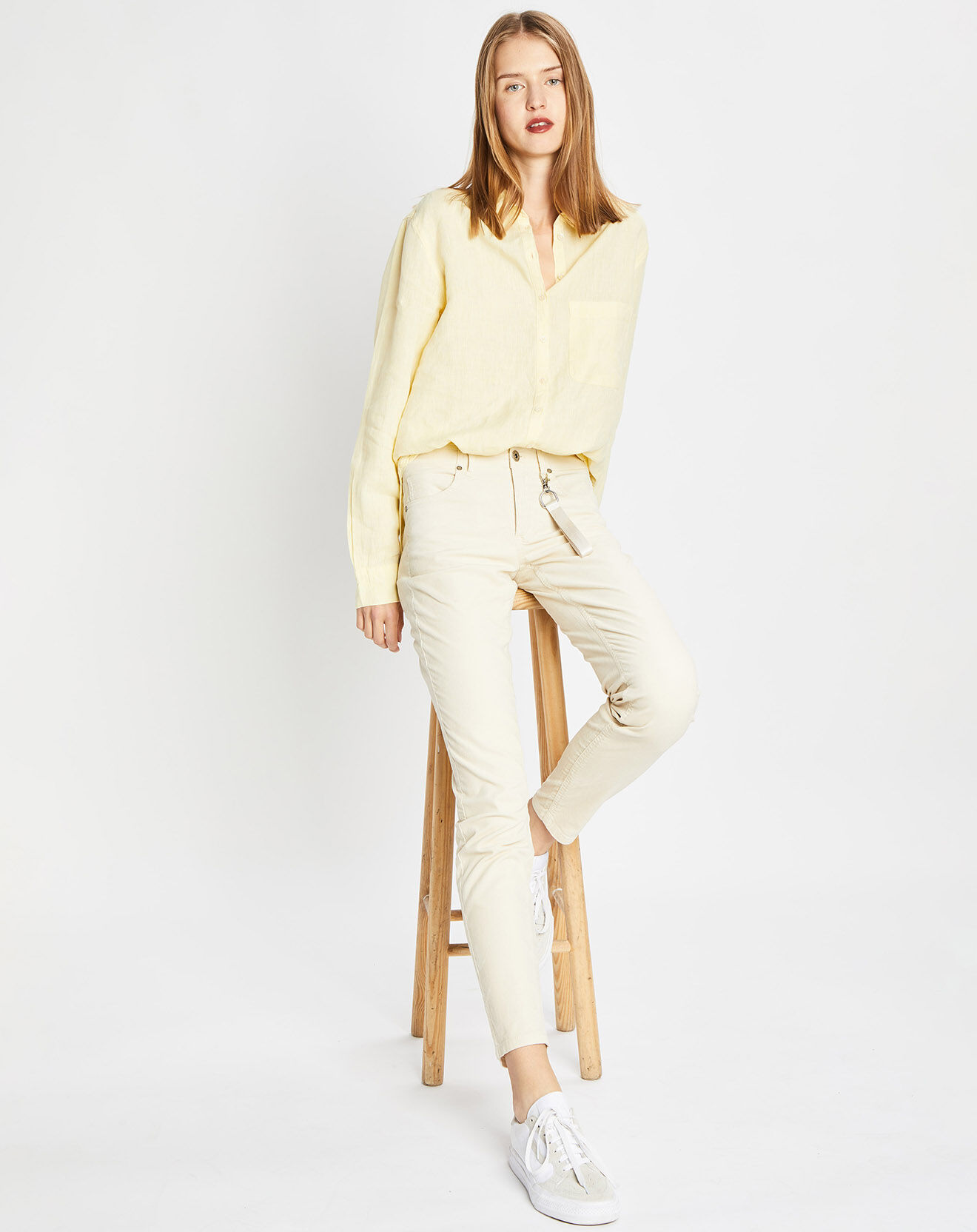 Marc O'Polo Chemise 100% Lin Maria jaune
