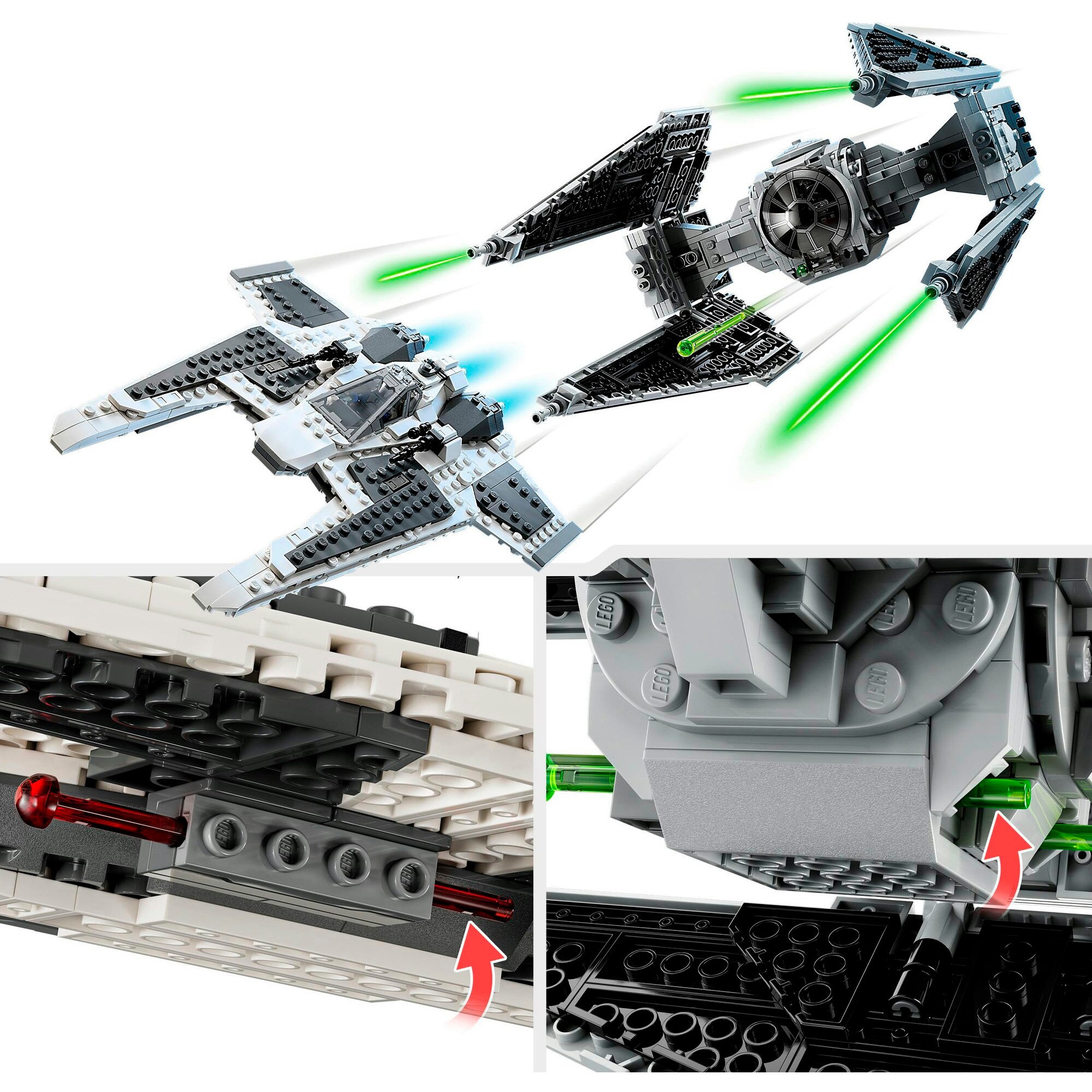 LEGO Konstruktionsspielzeug Star Wars Mandalorianischer Fang Fighter vs. TIE Interceptor