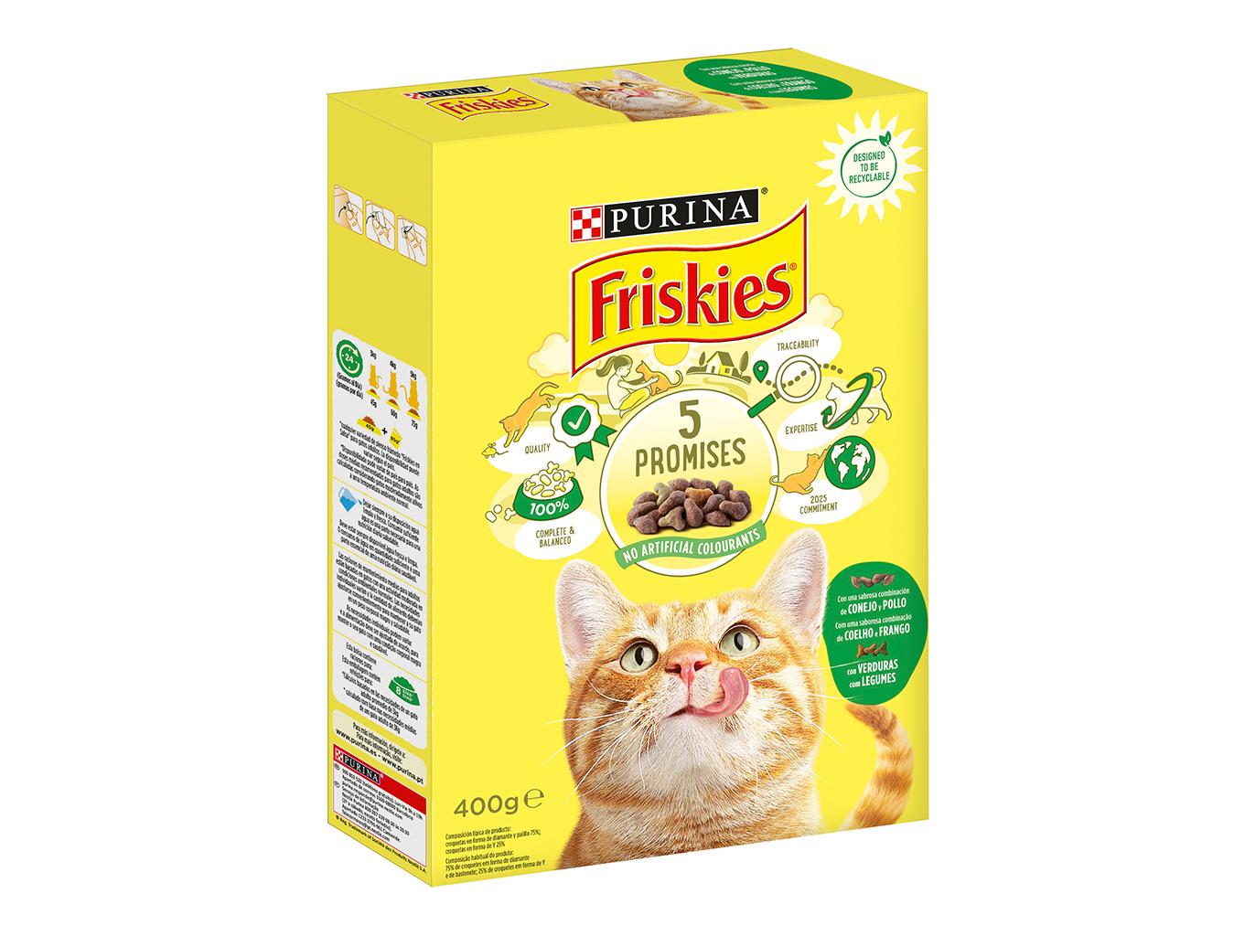 RAÇÃO PARA GATO FRISKIES COM COELHO E FRANGO 400G