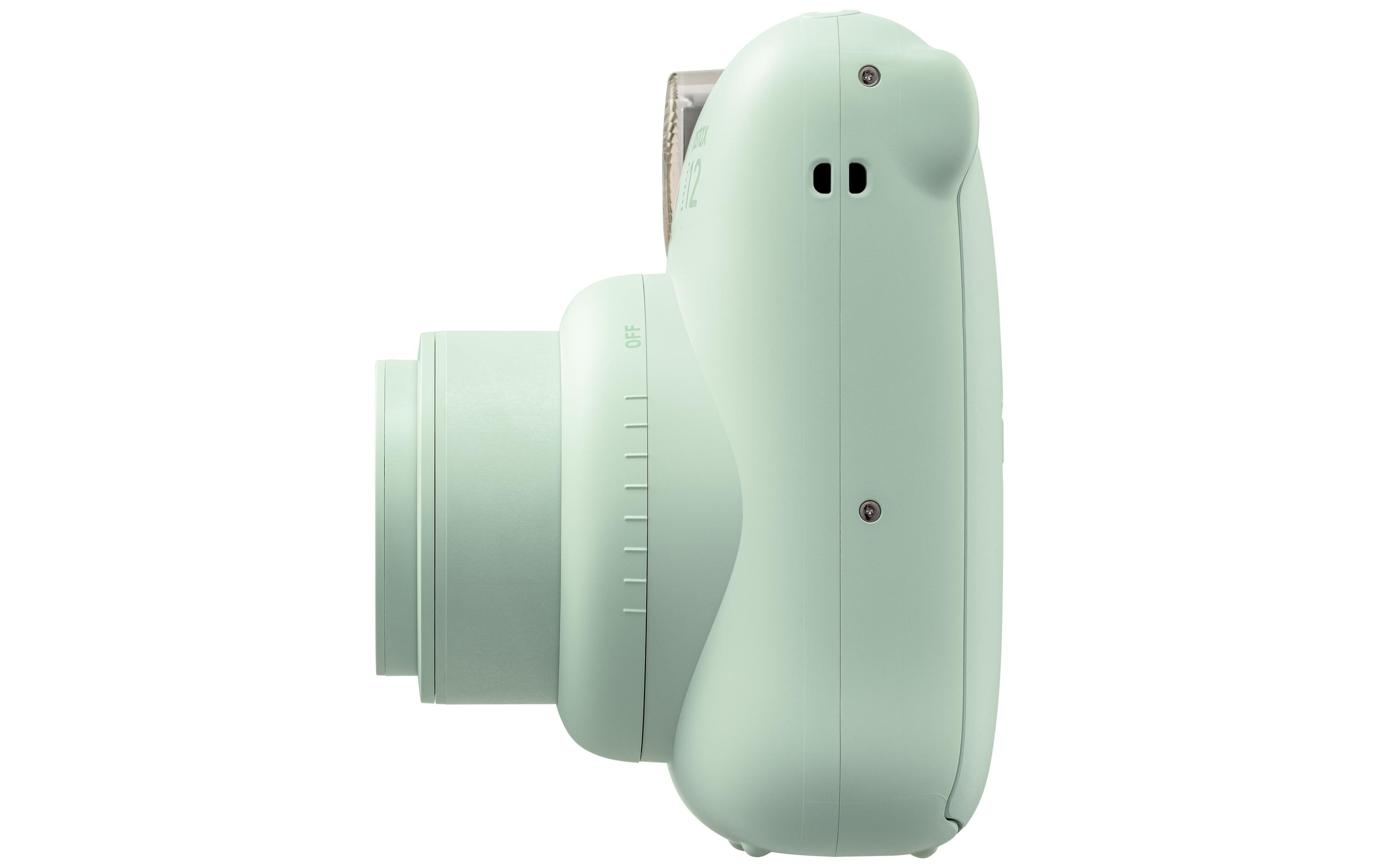 Fotokamera Instax Mini 12 GrünSofortbildkamera mit Blitz und Selfie-Modus