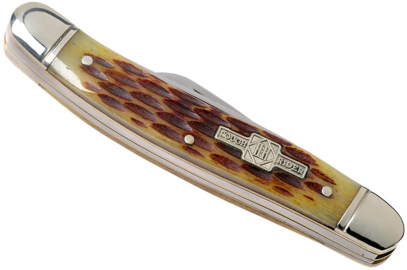 Rough Ryder Stockman Amber Bone RR438 slipjoint zakmes