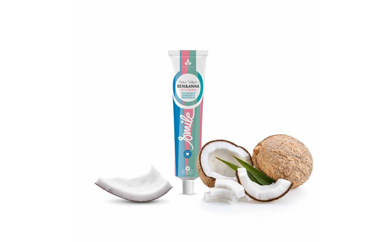 Zahnpasta Coco Mania Fluoride 75 mlNatürliche, vegane Zahnpasta mit Kokosnussgeschmack