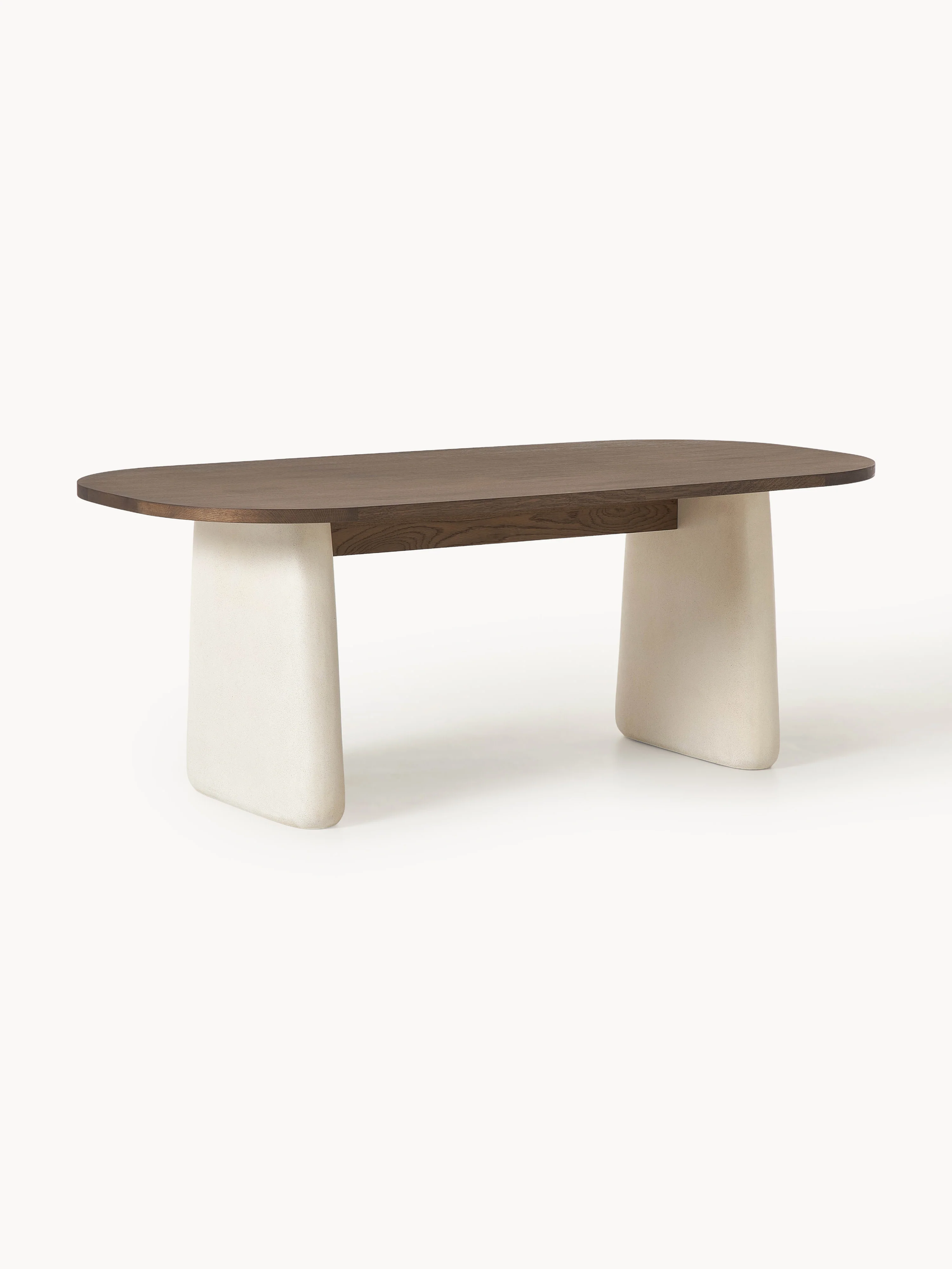 Ovale eettafel Dune van eikenhout, in verschillende formaten