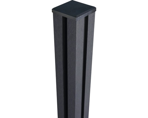 GroJa Flex BPC doelpaal met schroefdop, 10 x 10 x 190 cm, antraciet