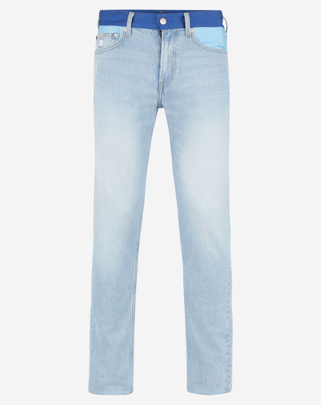 Calvin Klein Jean Slim Color Block bleu délavé
