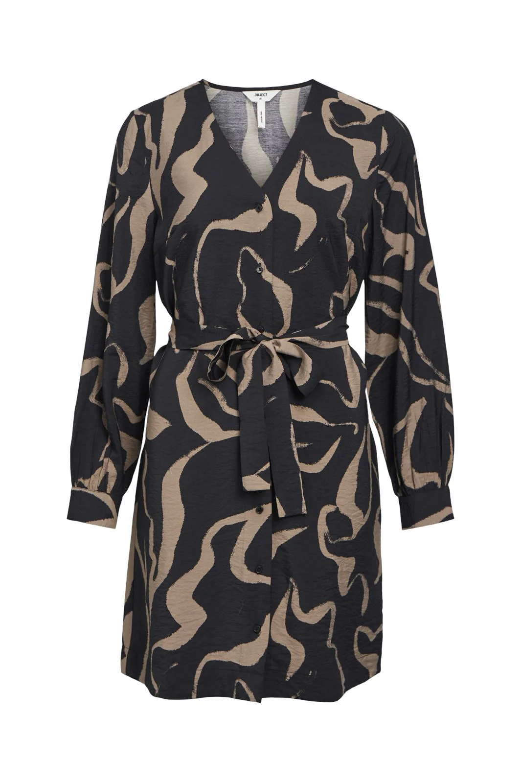 Object Objjacira L/S V-Neck Short Dress