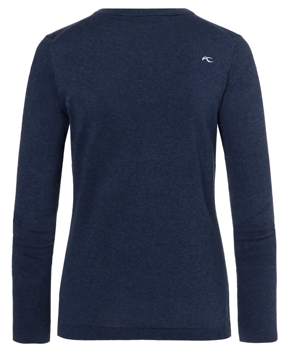 Kicki V-Neck Pullover Dame 22300/Atlanta Blue Melange