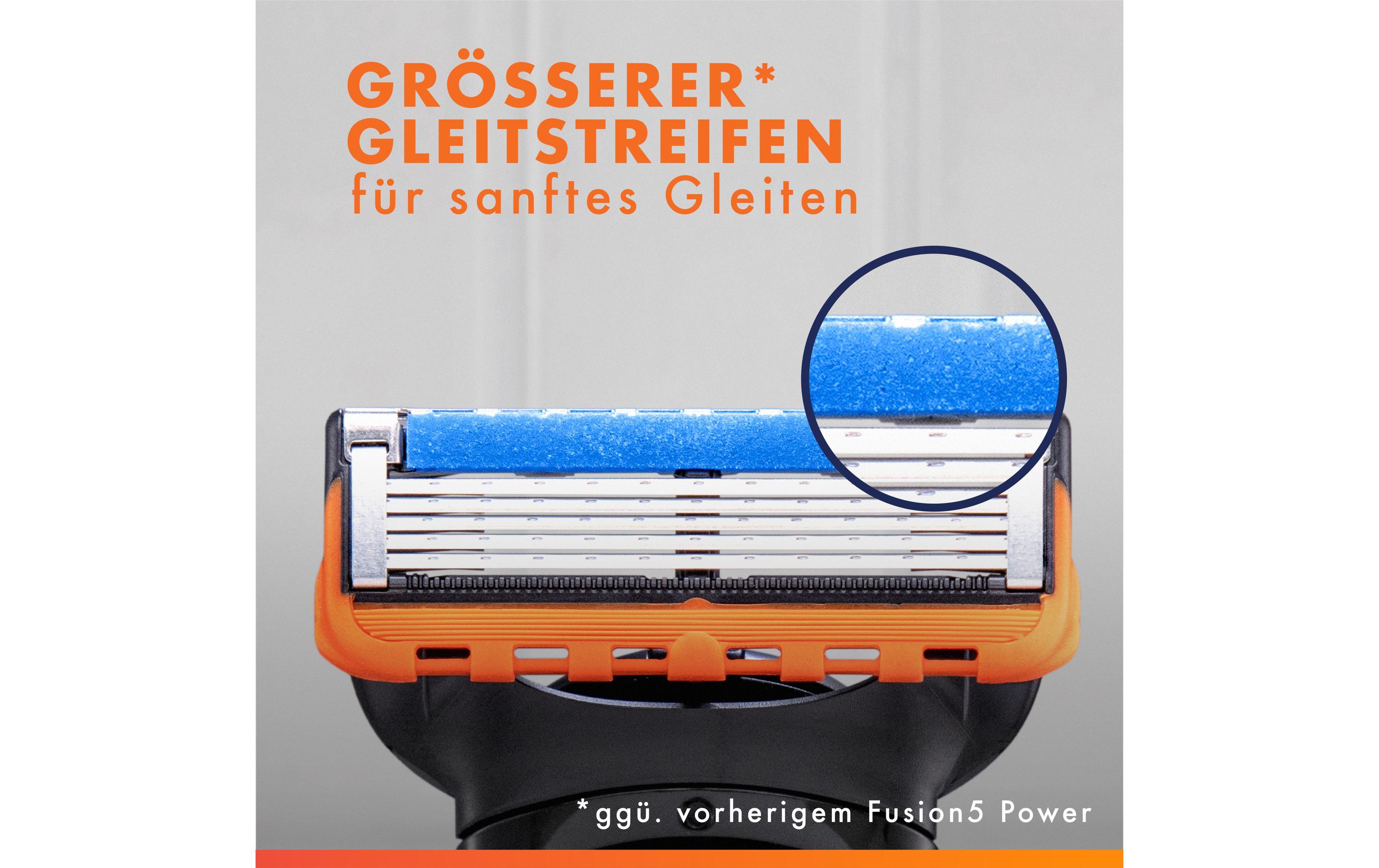 Herrenrasierer Gillette Fusion5 Power 12er + HandstückRasierer für Männer mit Gleitstreifen für ein sanftes Gleiten