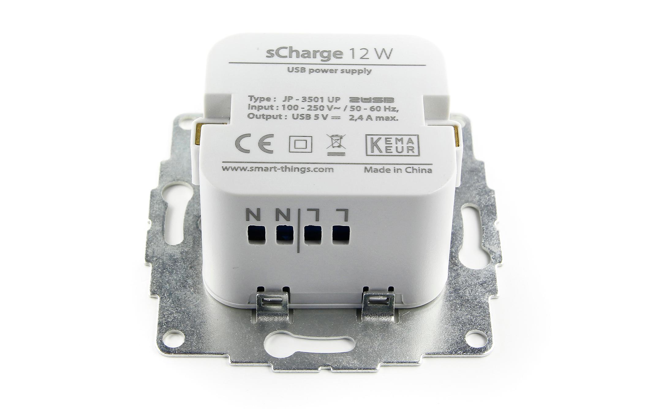 UP Netzteil sCharge 12W mit Lightning Anschluss12 W Unterputz Netzteil